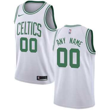 Women's Customized Boston Celtics White Nike NBA Association Edition Jersey